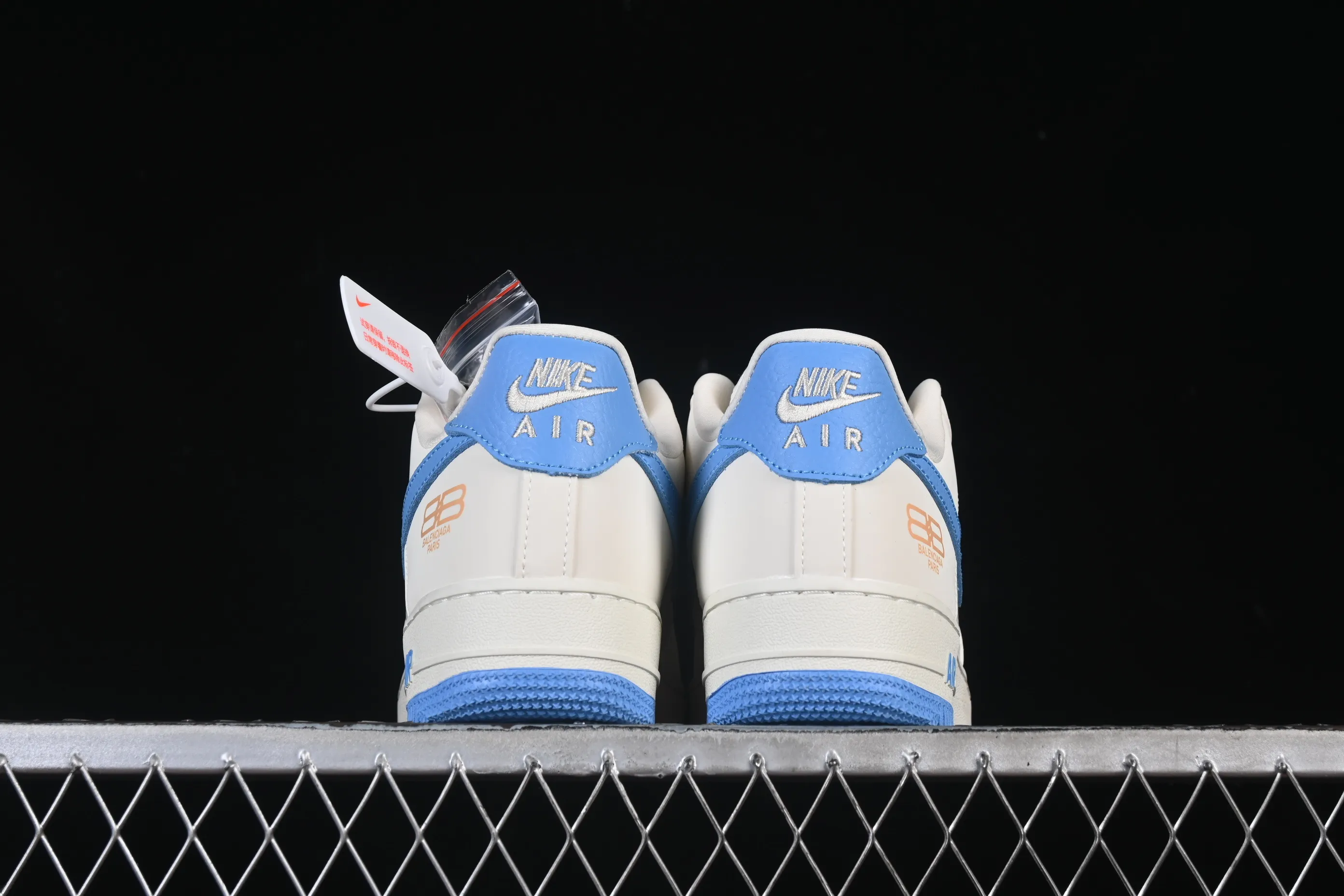 All categories Nk Air Force 1 Air Force series Nk Air Force 1 Low Air Force low-top Nike Air Force 1'07 Low Balenciaga co-branded white blue gold Air Force 1 low-top casual sneakers YF9511-803